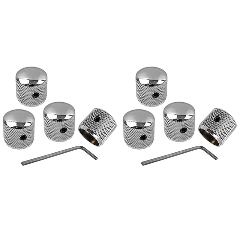 8 шт. регулятор громкости звука купольной тональной гитары ручки с винтами для