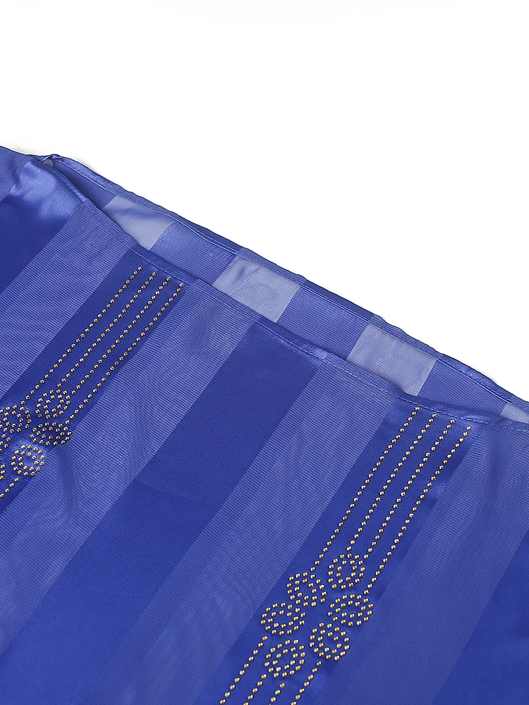 Abaya Dubai Turkey Muslim Hijab Dresses Loose Boubou Ensemble Femme Musulmane Blue Robe With Inner Dress 2023 Islamic Clothing