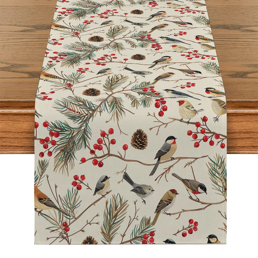 Рождественская скатерть-дорожка из полиэстера