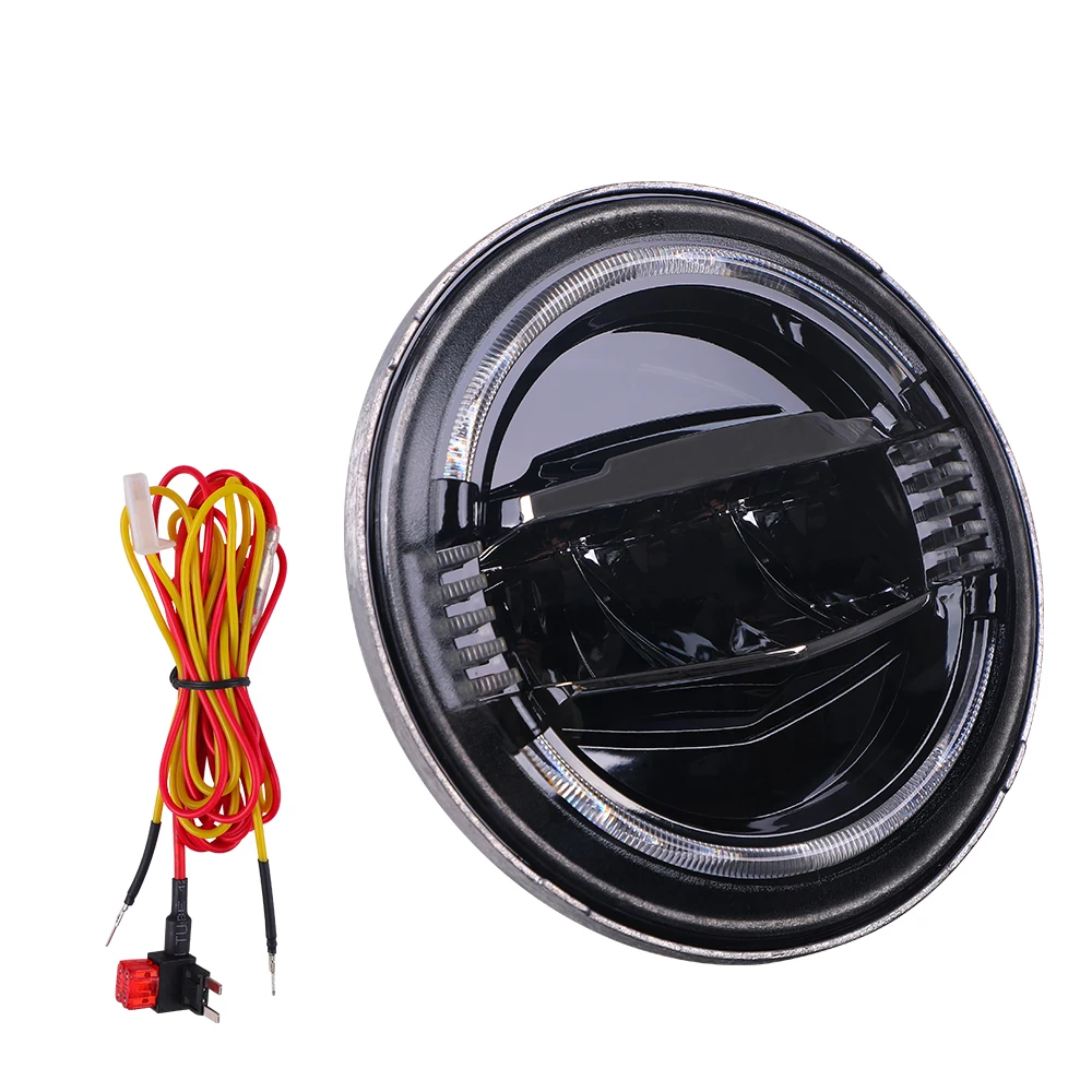 

2022 New Car Accessories 12V Led Round 7Inch Blue Halo Led Headlight For motorcycle