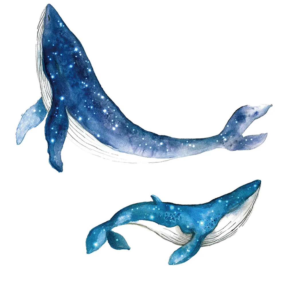 

2 Sets of Nursery Decorations for Baby Girl Ocean Style Decal