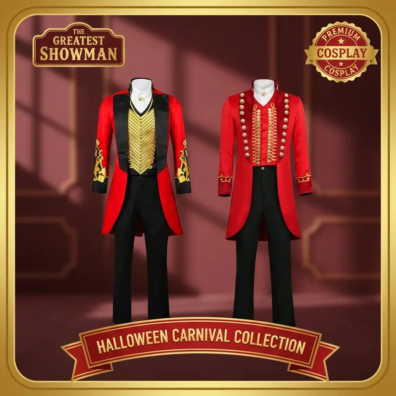 Фото ❤️ Косплей ❤️ Мужская футболка The Greatest Showman P.T. Костюм для косплея Барнума: жилет, пиджак, рубашка, брюки, комплект для Хэллоуина и карнавала ❤️ №4