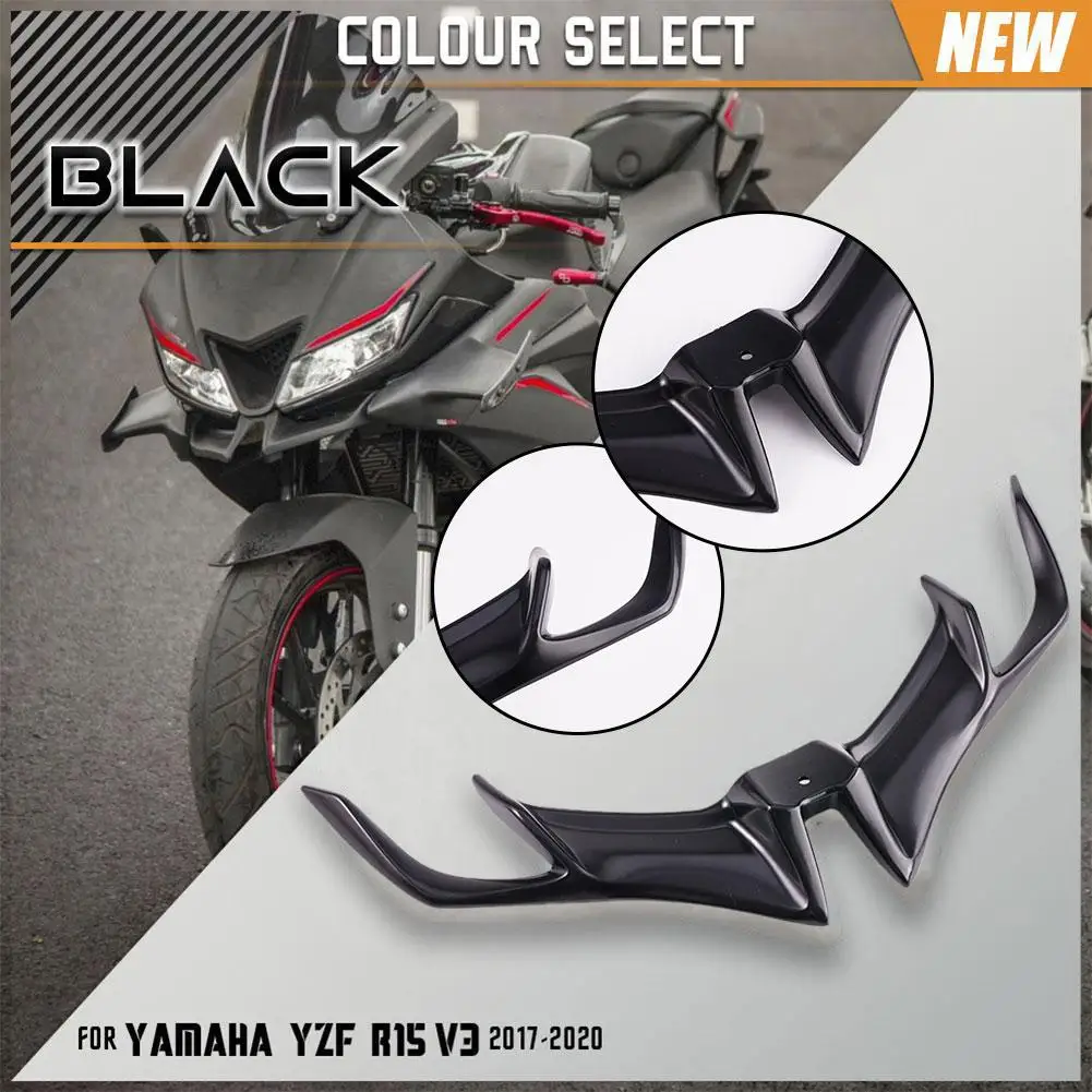 

1Pc Motorcycle Front Fairing Winglet Wing Cover Trim for YAMAHA R15 V3 2017 2018 2019 2020 Shark Fin Beak Motorcycle Access Y3K0