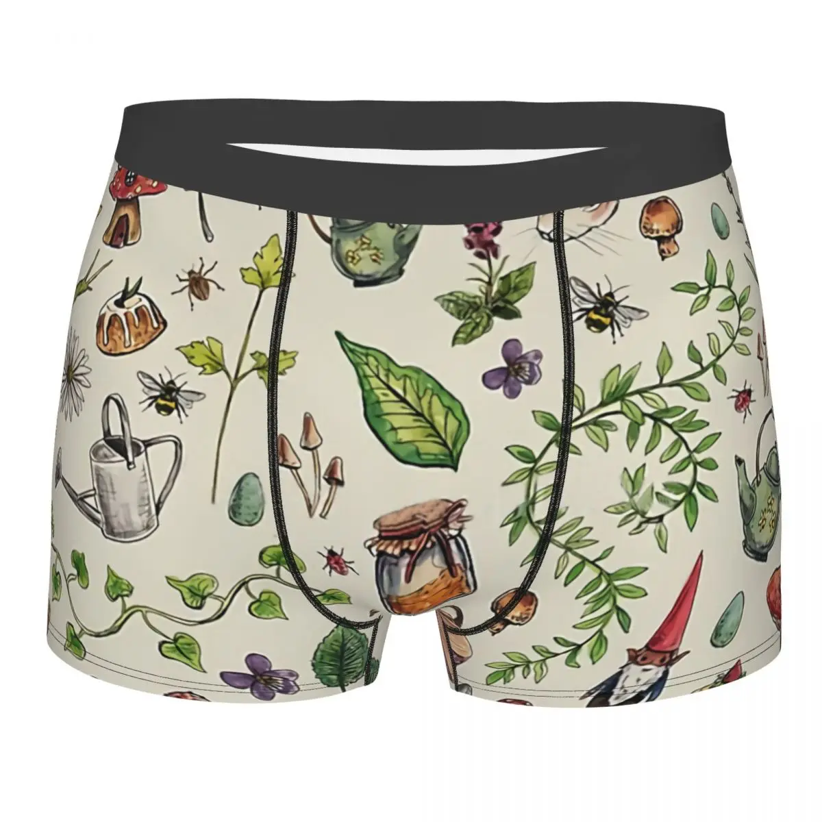 

Cottagecore Light Green Mushroom Mushrooms Forest Underpants Homme Panties Man Underwear Ventilate Shorts Boxer Briefs