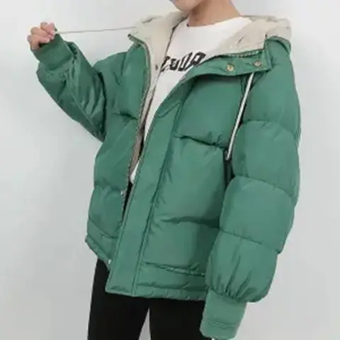 Hooded Loose Short Parkas Cotton Coat Women's Coat Thick Cotton Jacket In Autumn  Winter 2022 Manteau Femme Hiver Puffer Jacket