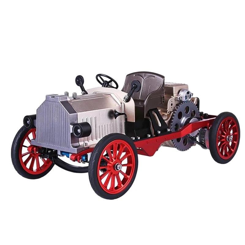 

Engine Model Kit Vintage Classic Car, Metal Single Sylinder Mechanical DIY Assembly Engine Model Toys Collection Gift