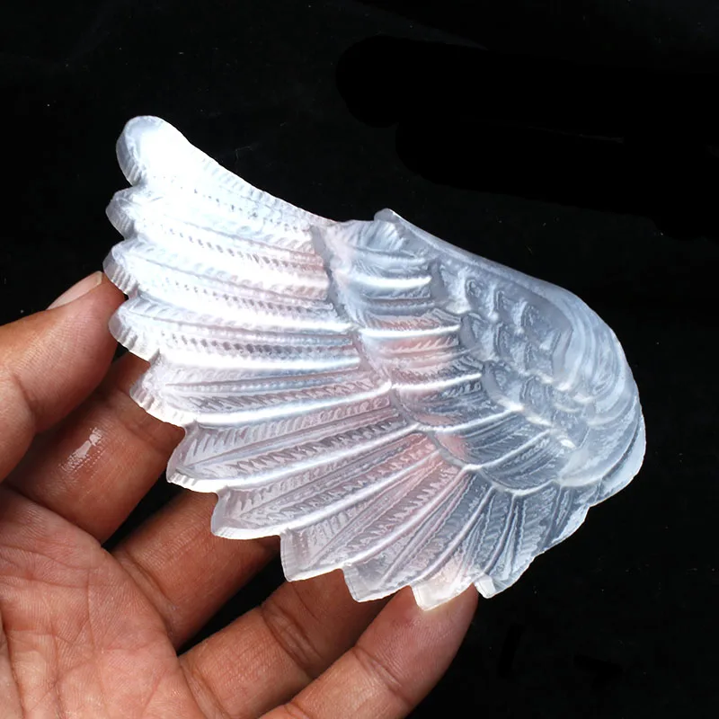 

1 шт. Натуральное белое Хрустальное крыло из селенита