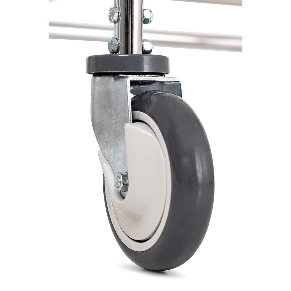 Стальная тележка для белья на колесиках Проволочная корзина с колесами Стальной