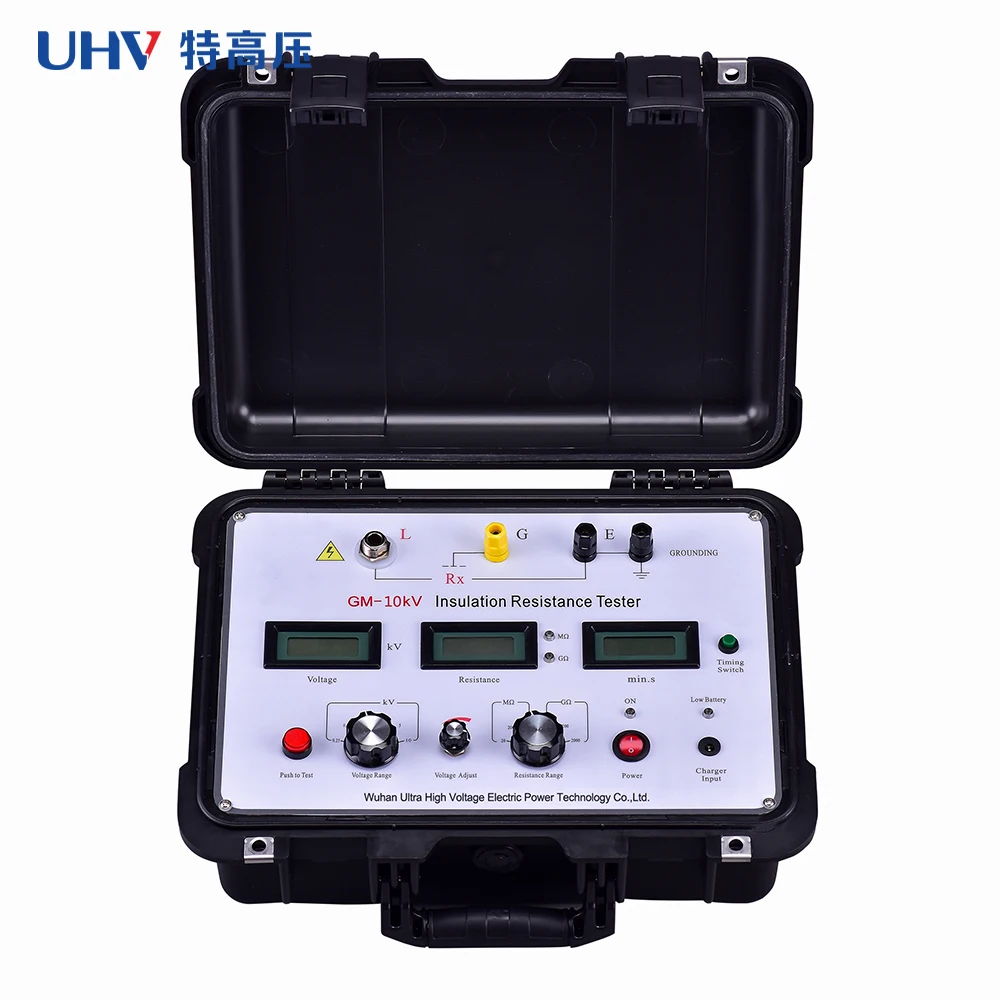 

GM-10kV Potable High Voltage Megohmmeter Digital Insulation Resistance Meter