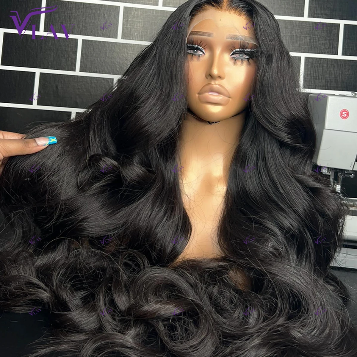 450 плотность тела волна 13 × 4/13 6/360 HD прозрачный кружевной фронтальный парик для