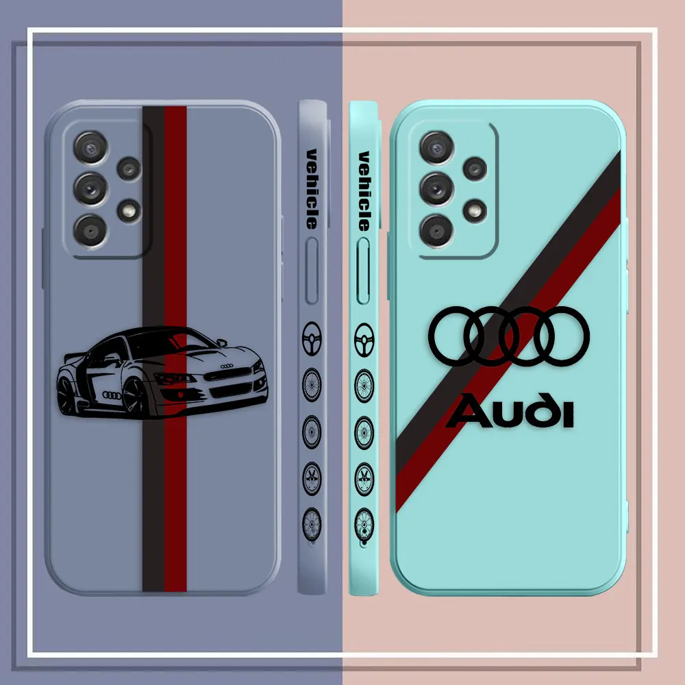 Case For Samsung Galaxy A91 A14 A73 A72 A71 A53 A52 A51 A42 A33 A32 A23 A22 A21S A13 A12 A715F A52S 4G 5G Case Sports Car A-Audi