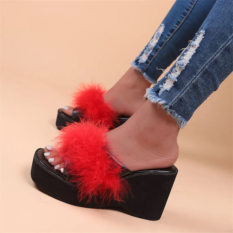 New large women's sandals fashion lightweight breathable comfortable sandals platform heeled heeled high women's sandals