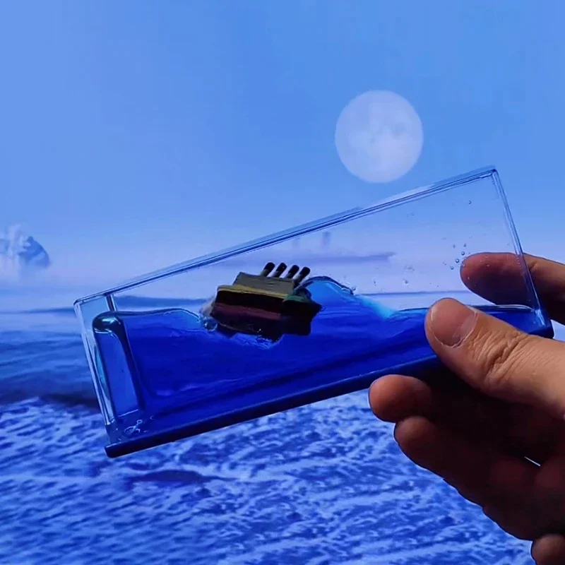 Круизный корабль с жидкостью и дрифтом лодка айсбергом плавающая игрушка для