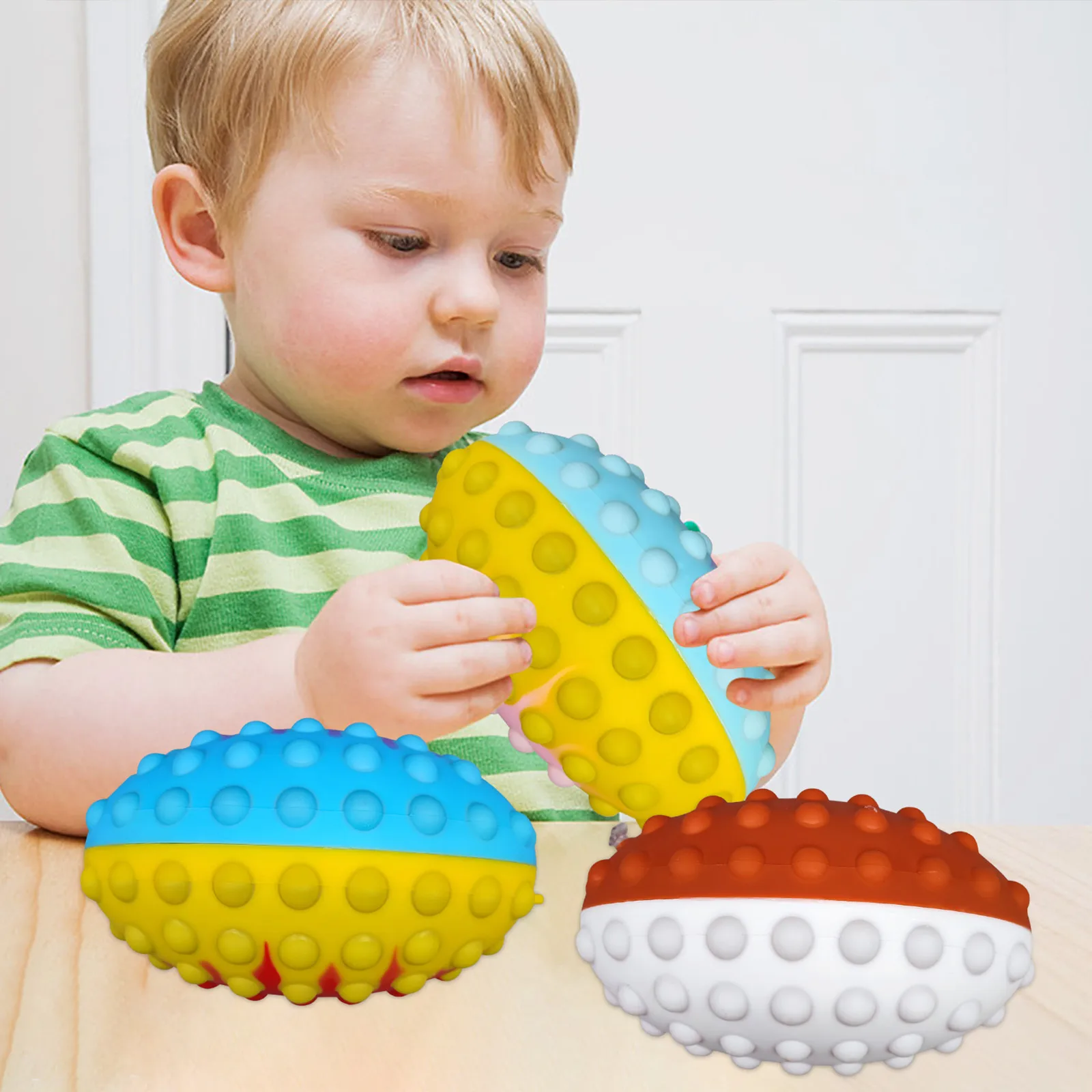 

Большая пузырьковая насадка, силиконовая насадка-шарик, фиджет-игрушки для детей, сенсорный Сжимаемый антистресс-мяч, игрушки, подарки на д...