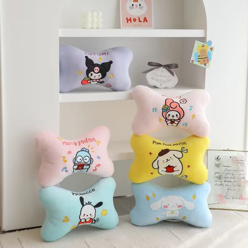 Anime Three Leo Coolomi Cinnamon Rolls Plush Car Neck My Melody Melody Hanton Mermaid Pillow Soft Plush Pillow Car Accessories