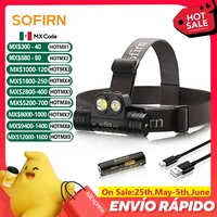 Sofirn HS20 2700 лм USB C Перезаряжаемый светодиодный налобный фонарь 18650 Мощная фара с прожектором и прожектором с двойным переключателем индикатора