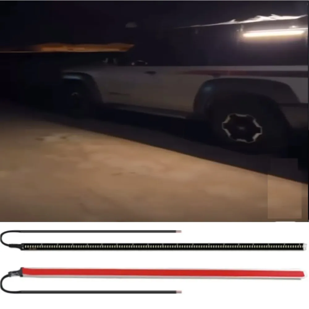 

2 шт. боковой светодиодный фонарь автомобиля, 17,8-39,4 дюйма, внешняя алюминиевая печатная плата, водонепроницаемая, для работы, ночного кемпинга, светодиодный светильник для внутреннего декора, 12 В постоянного тока.