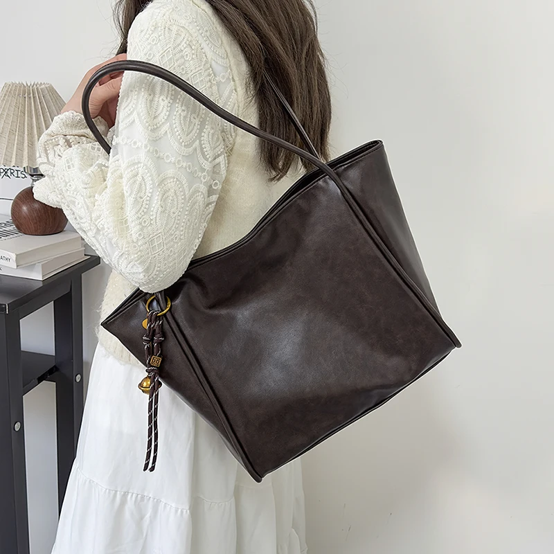 Женская винтажная сумка через плечо из мягкой искусственной кожи