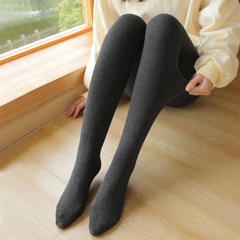 Winter Warm Pantyhose Women High Waist Shaping Slim Fleece Female Tights Velvet Thick Elastic Black Leggings Socks For Women