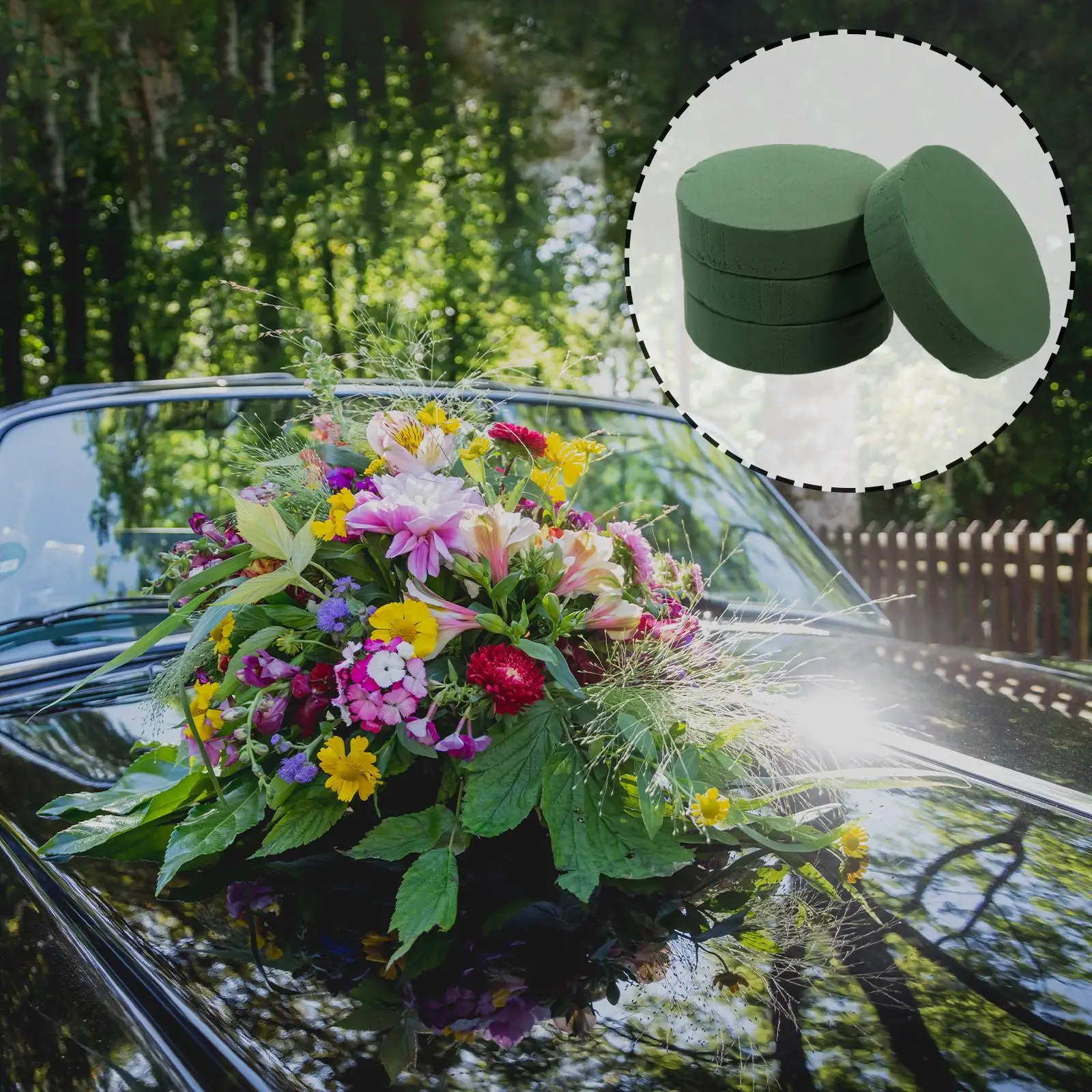 BESTOMZ Зелёная цветочная глина для букетов 4 шт