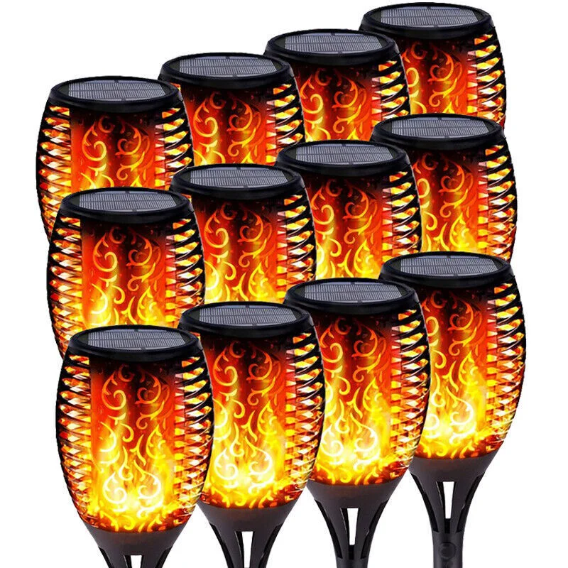

[Flash Deal]12Pack LED Solar Tiki Torch Lights Dancing Flickering Flame Lamp Waterproof NEW[US Stock]