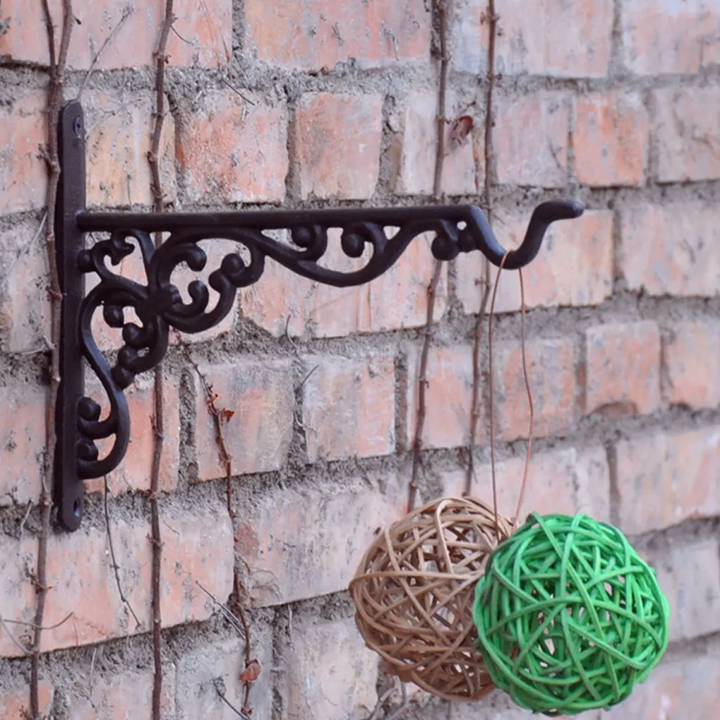 

Black Affordable Price Fitting Garden Tools For Gardening Smooth Operation Metal Wall Hook With Plant Hanger Basket Wall