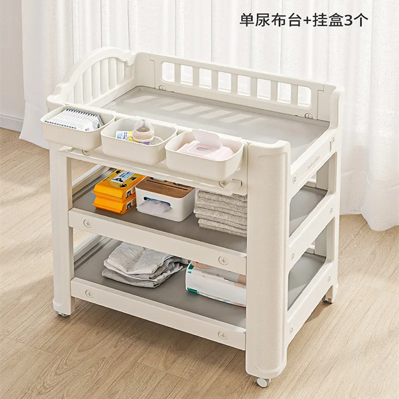 

Movable Baby Diaper Table Baby Touch Nursing Table Diaper Changing Movable Newborn Bath Crib Organizer Home Organization