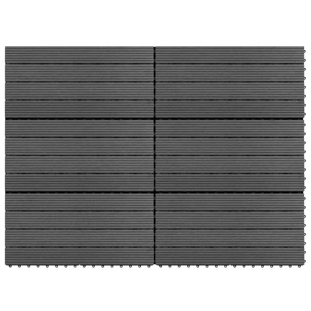 

6 pcs Flooring Planks, WPC Decking Boards & Tiles, Home Decoration Grey 60x30 cm 1㎡