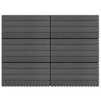 6 pcs flooring planks wpc decking boards tiles home decoration grey 60x30 cm 1%e3%8e%a1