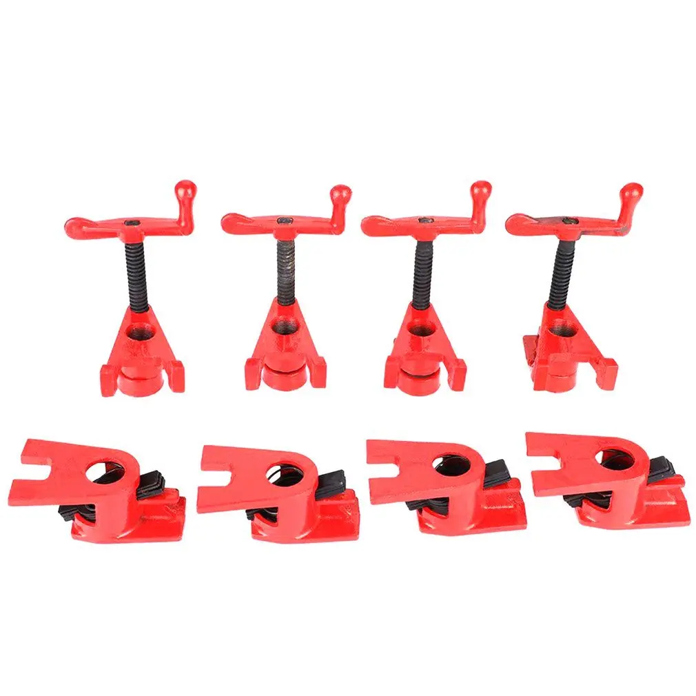 

1 Set 3/4 Quick Release Heavy Duty Clamp Wide Base Iron Wood Metal Clamp Set For Woodworking Workbench