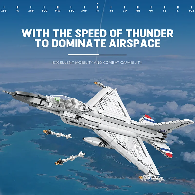 Reobrix 33027 строительный блок для Военного Истребителя настольное украшение детская