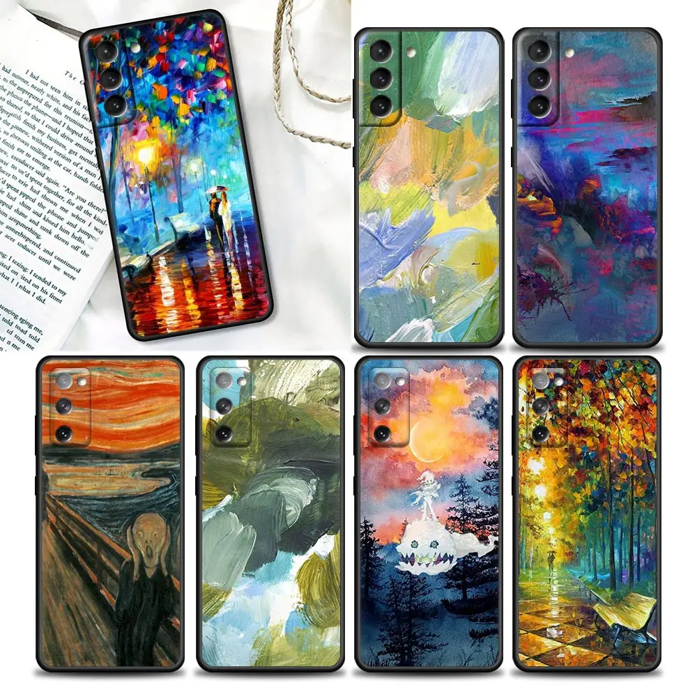 

Phone Case for Samsung Galaxy S7 S8 S9 S10e S21 S20 Fe Plus Ultra 5G Soft Silicone Cover LUXURY Freehand Sketching Art