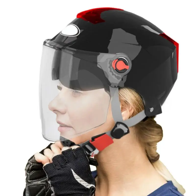 

Open Face Motorcycle Helmets Scooter Vintage Half Face Biker Motorbike Retro Riding Outdoor Cycling Moto Eyewear Protector