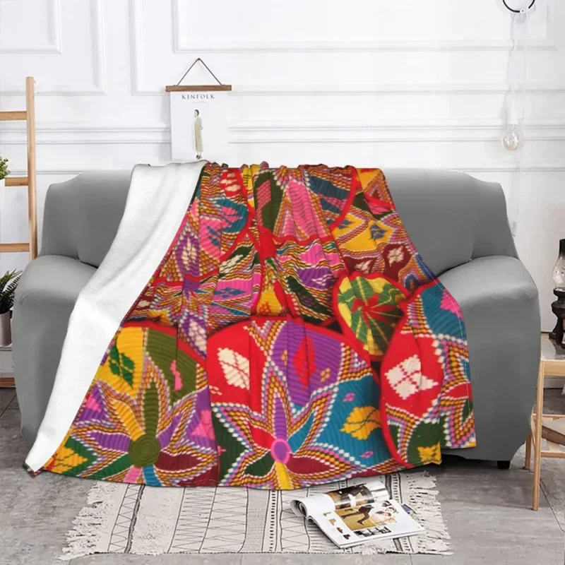 

Ethiopian Painting Art Fleece Spring Autumn Africa Multifunction Warm Throw Blanket For Sofa Car Rug Piece
