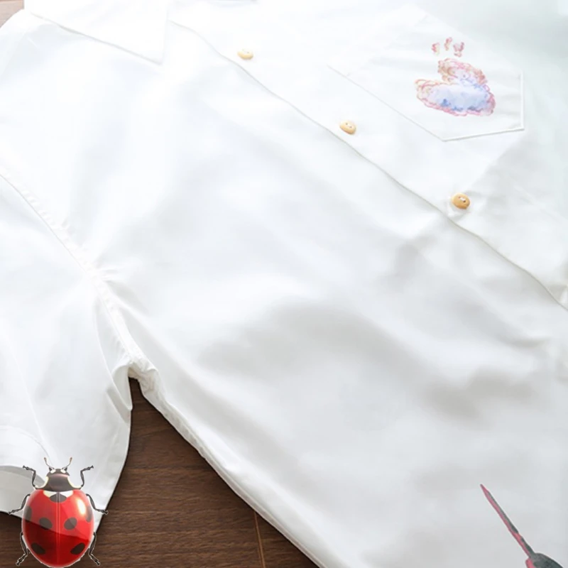 Human Made Fly Duck Short Shirt Summer High Street Tee Men Women Casual Outdoor White Short Sleeve Top