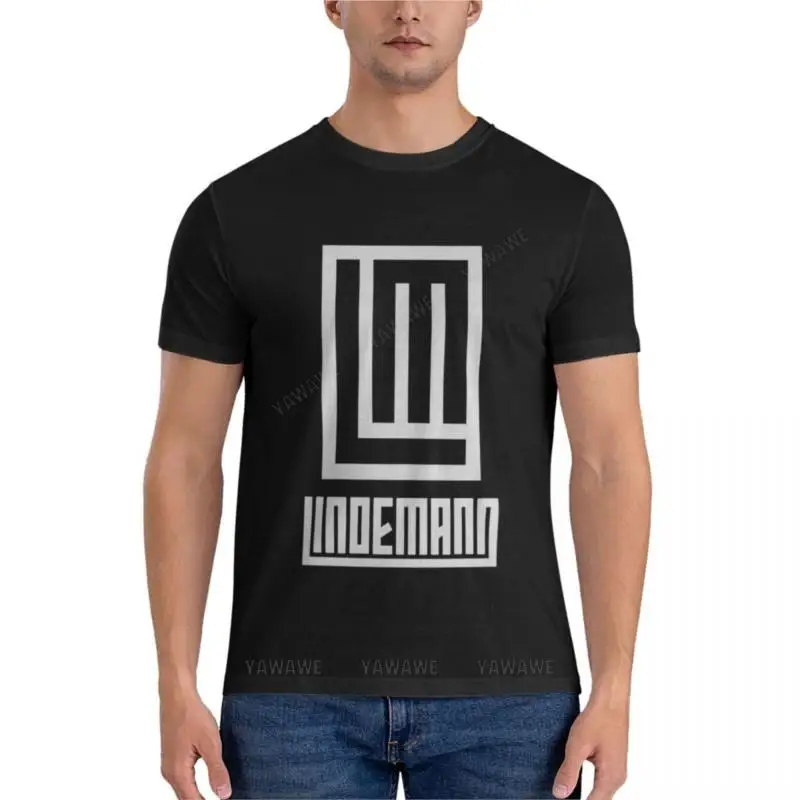 

men cotton tshirt lindemann T-Shirt Essential T-Shirt mens vintage t shirts men short sleeve t shirts man black t-shirt