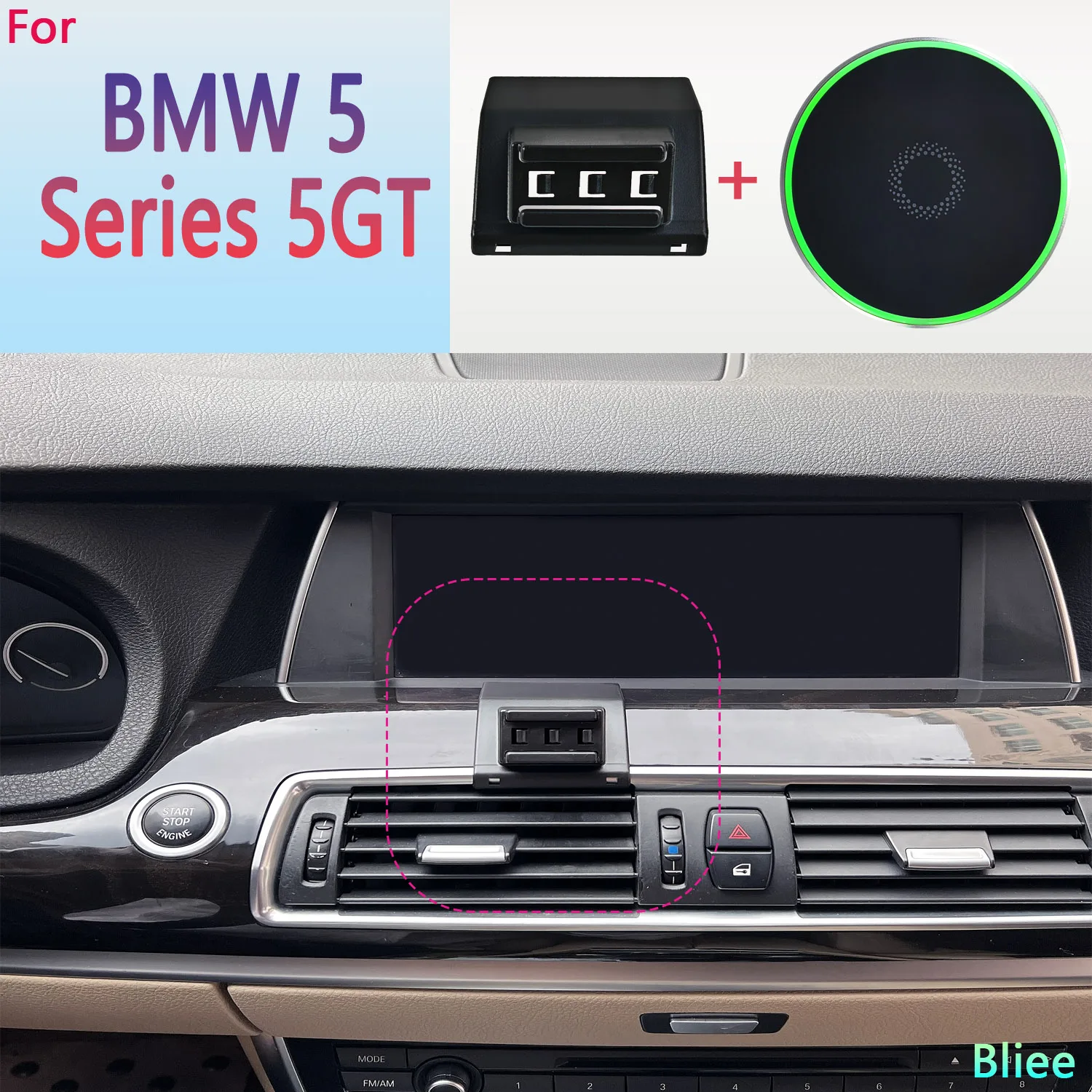 серии BMW 5 5GT F07 2010 2011 2012 2013 2014-2017 Магнитный автомобильный держатель для телефона 15