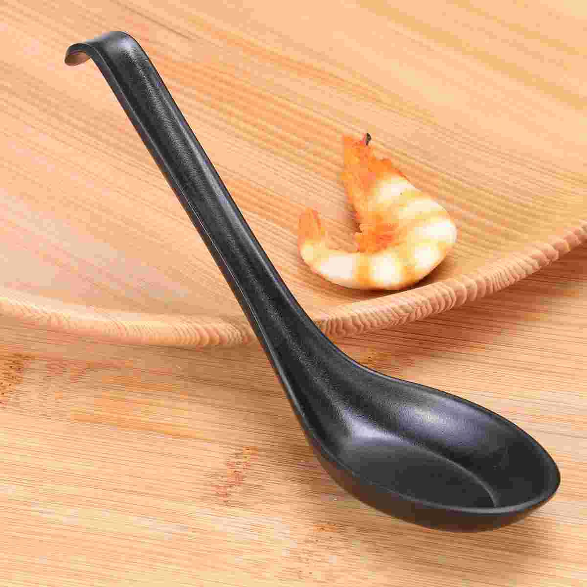 

Spoons Soup Spoon Japanese Melamine Chinese Noodle Rice Ton Won Ramen Soba Cream Decorative Hook Handle Asian Coffee Ice Dinner