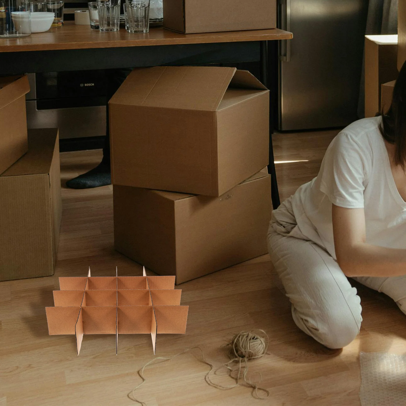 24 шт. логистическая упаковочная коробка стеклянные разделители для переезда