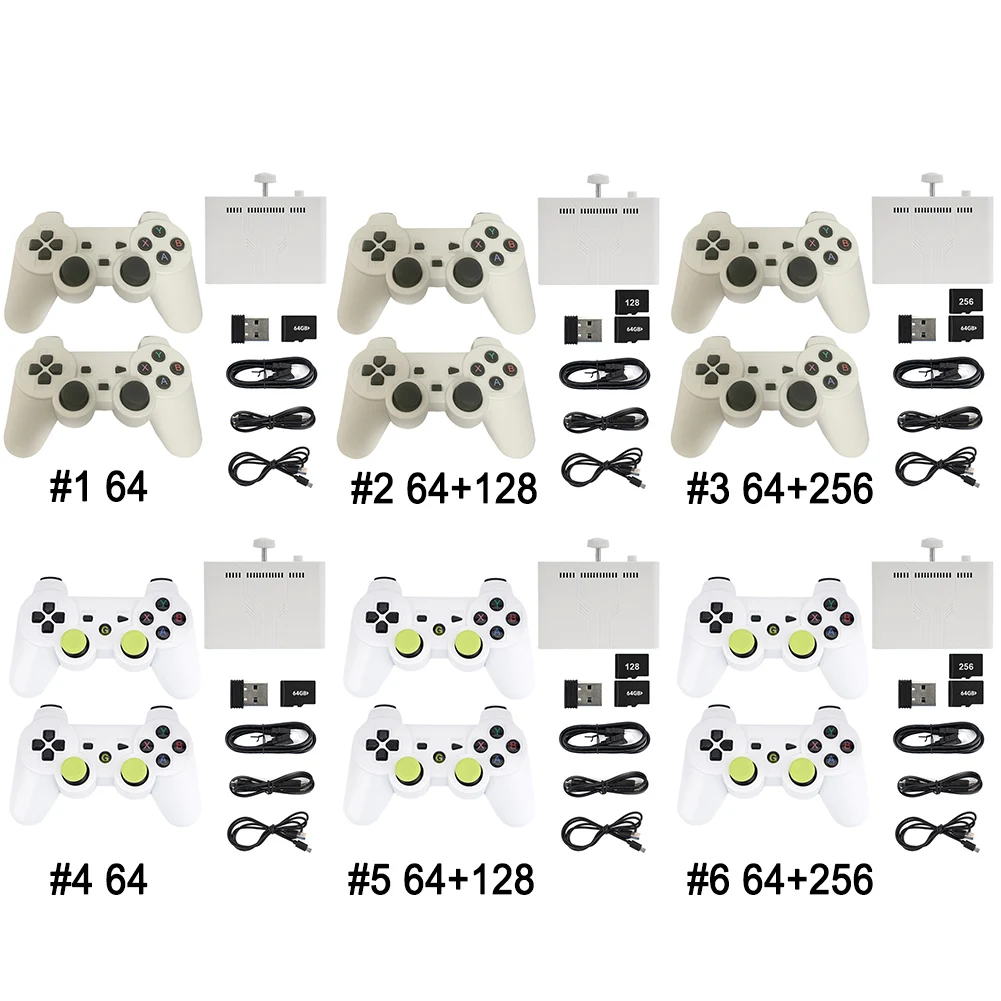 Беспроводная Игровая ТВ-приставка 64G/128G/256G 4K HD Портативная Консоль С Несколькими