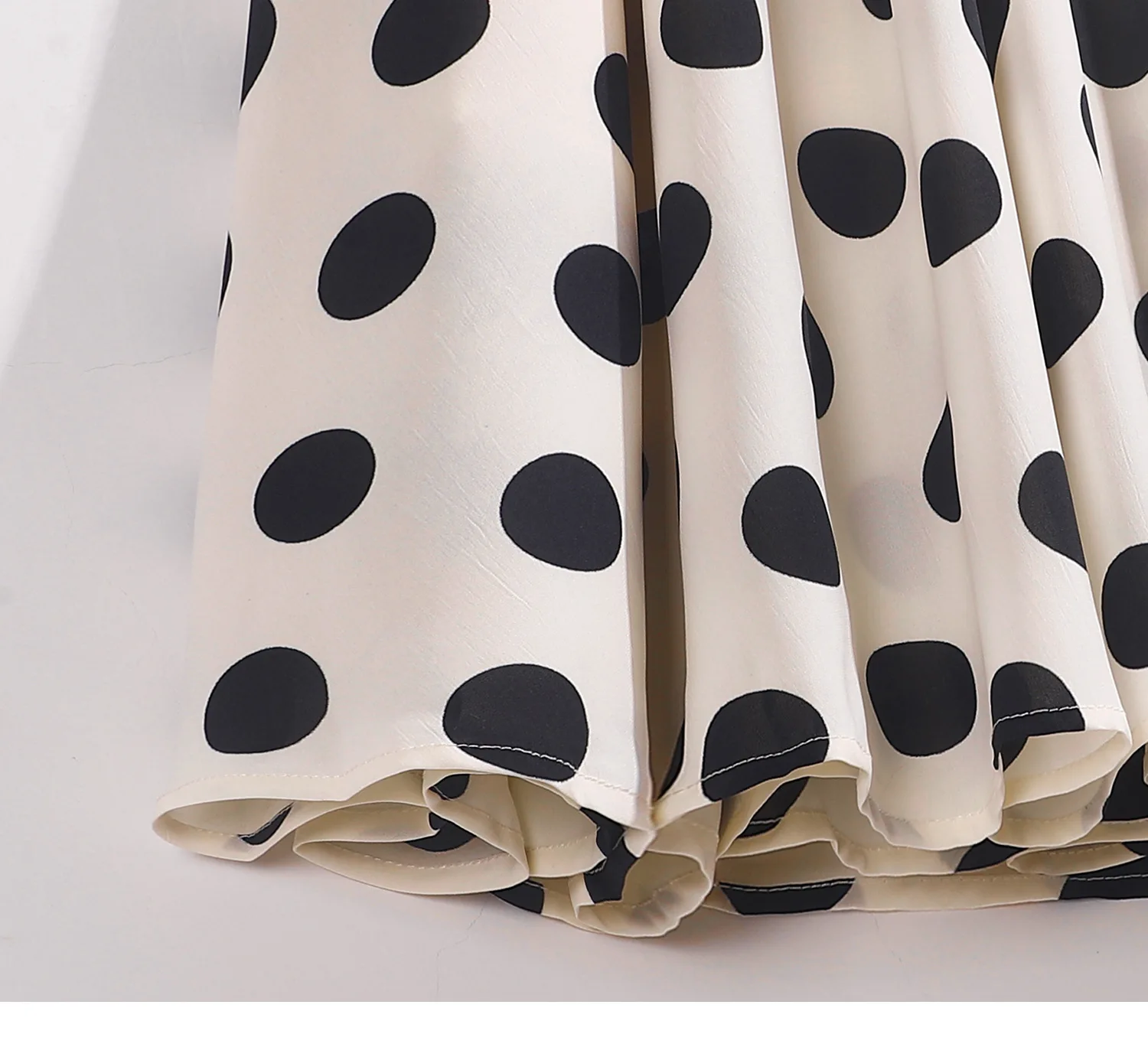 Женская длинная офисная юбка в горошек элегантная шифоновая с высокой талией