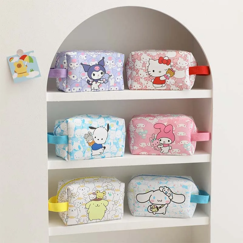 

Сумка для туалетных принадлежностей Sanrio Hello Kitty моя мелодия Kuromi понравико мультяшный принт портативная дорожная сумка для хранения студенческий Пенал подарок
