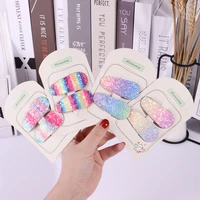 2pcs new glitter sequin hairpin rainbow color bb clip children girl hairpin women hair clips hairpins for baby hair accessories