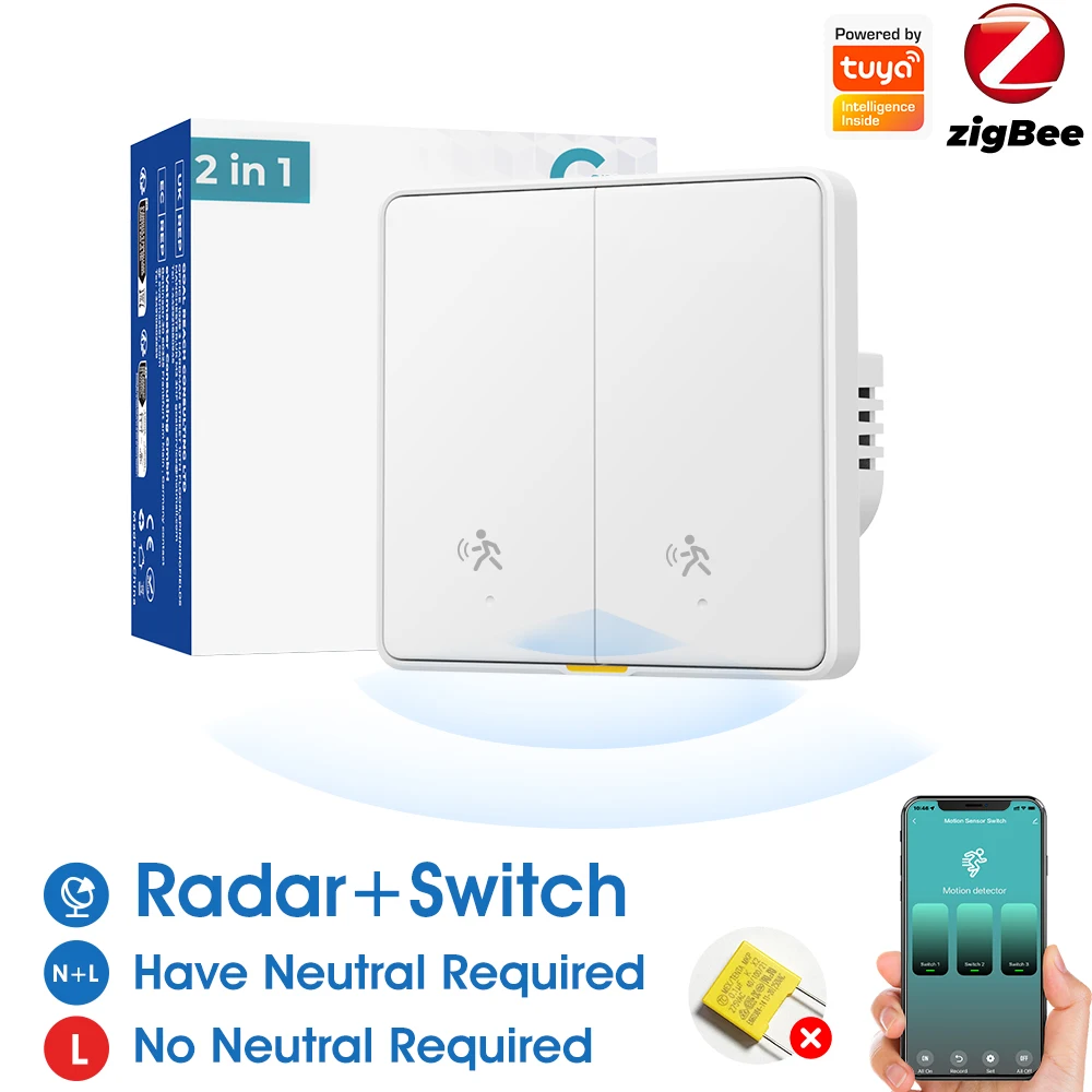 

Туя ЗИГБEE 3.0 умный выключатель со встроенным радаром