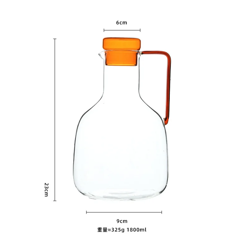 

Нордический цветной термостойкий стеклянный крутой чайник, домашняя бутылка для воды, оригинальный стиль, чайник для молока, набор кувшинов для сока и кофейных чашек