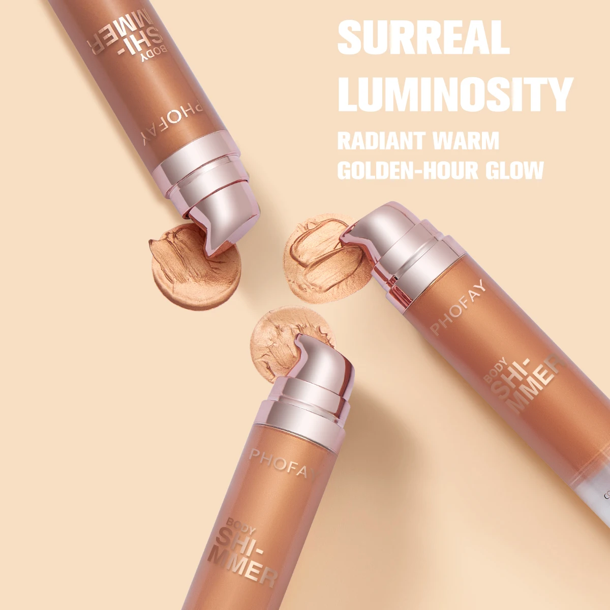 PHOFAY масляный хайлайтер для тела с золотым блеском водостойкий гладкий