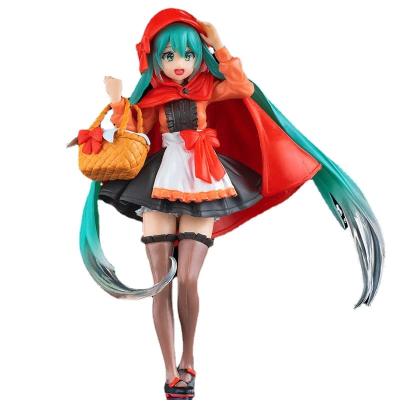 

Новинка 2022, аниме Hatsune Miku, маленький красный капот Kawaii Miku, статуэтка, фигурки из ПВХ, 18 см, экшн-фигурка, Коллекционная модель, игрушка