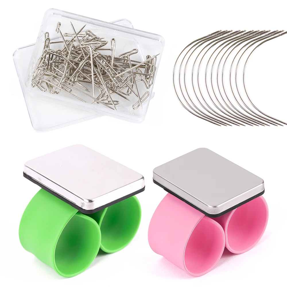 Магнитные браслеты с T-образным держателем иглы для изготовления парика швейный