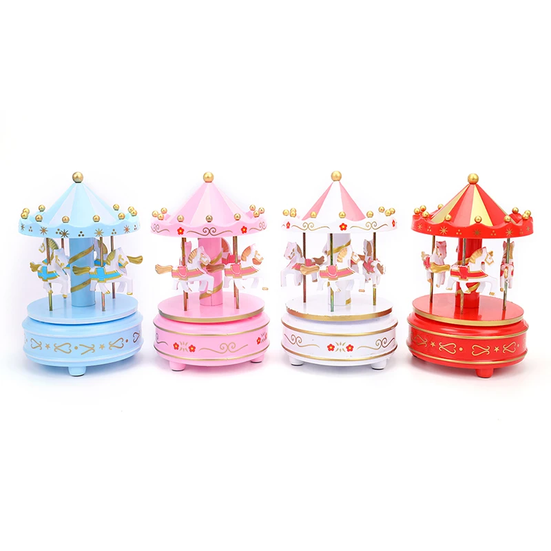 

Merry-Go-Round Wooden Music Box Toy Child Baby Game Home Decor Gift Hot