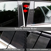 1set car styling 68pcsset carbon fiber effect car window pillar posts cover trim for rav4 corolla corollarailing 68 camry